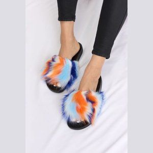Plush Open-Toe Lounge Sandals (New)